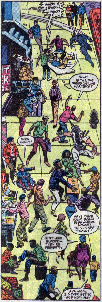 This is my favorite comic book panel ever. Look how Springer's art and Hama's word balloons lead your eye down the page. Love it love it love it.